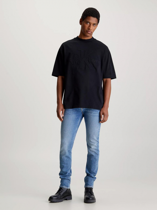 Jean slim taper délavé bleu clair homme - Calvin Klein Jeans