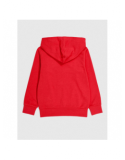 Sweat à capuche uni logo brodé rouge enfant - Champion