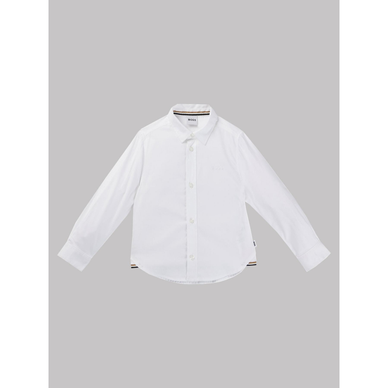 Chemise manches longues blanc enfant - Boss