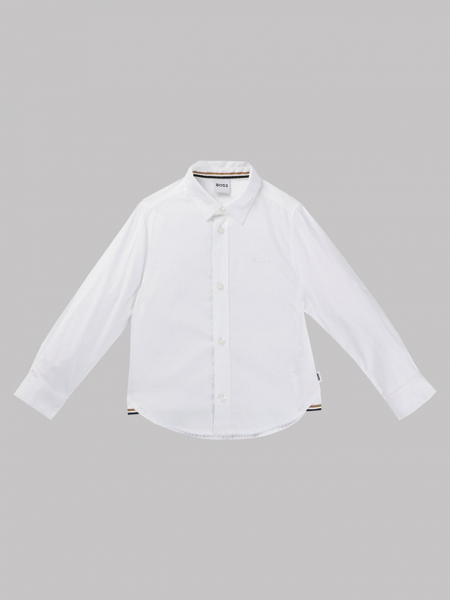 Chemise manches longues blanc enfant - Boss