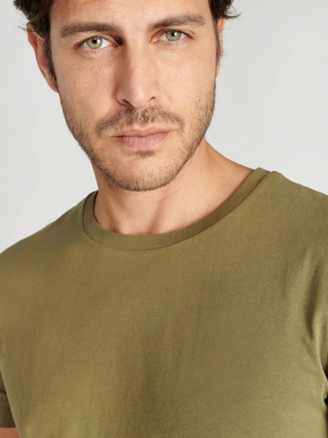 T-shirt gribs kaki homme - Le Temps Des Cerises