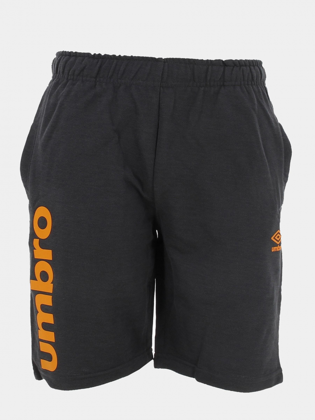 Short jogging logo gris orange homme - Umbro