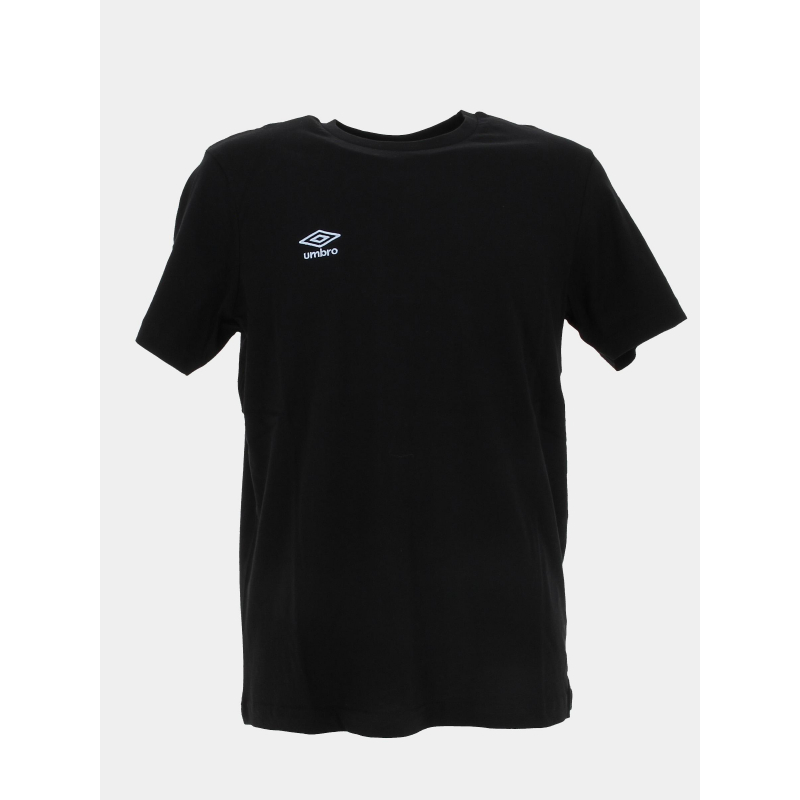 T-shirt uni logo brodé noir bleu homme - Umbro