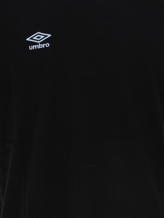 T-shirt uni logo brodé noir bleu homme - Umbro