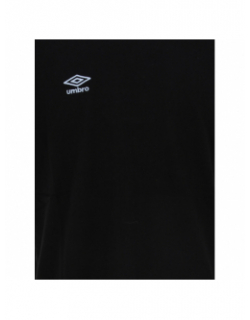 T-shirt uni logo brodé noir bleu homme - Umbro