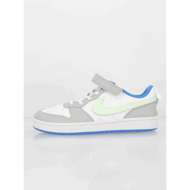 Baskets à scratch court borough ps blanc gris vert enfant - Nike