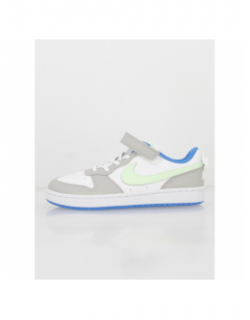 Baskets à scratch court borough ps blanc gris vert enfant - Nike