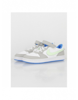 Baskets à scratch court borough ps blanc gris vert enfant - Nike