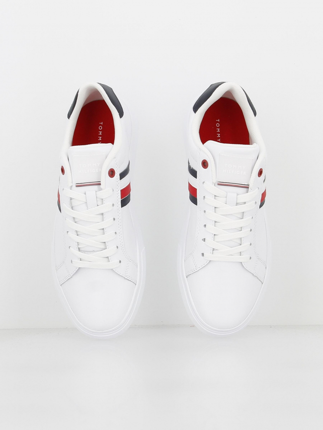 Baskets en cuir cupsole blanc homme - Tommy Hilfiger