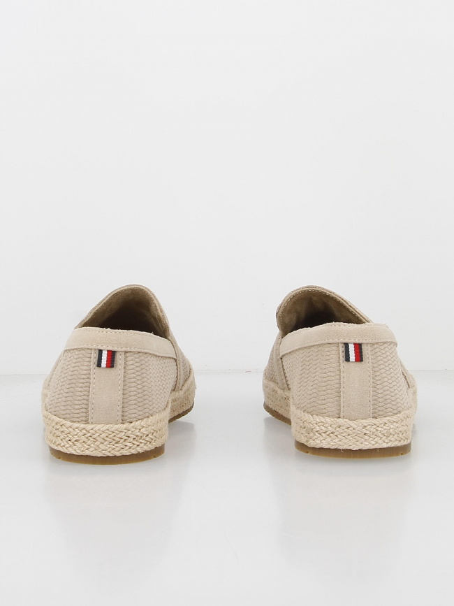 Espadrille en cuir suédé beige homme - Tommy Hilfiger