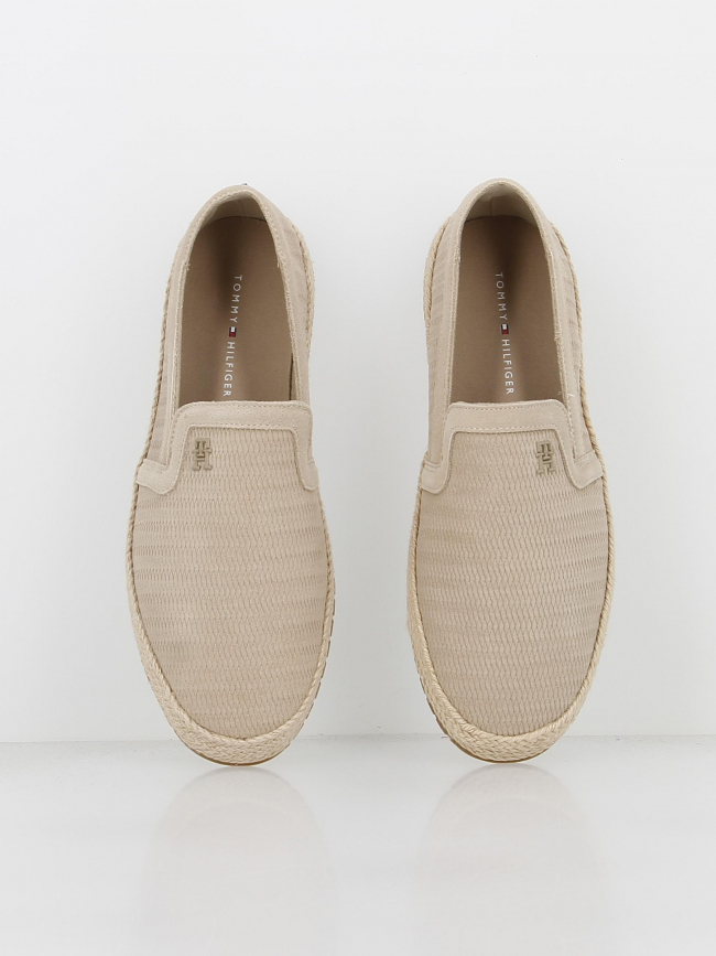 Espadrille en cuir suédé beige homme - Tommy Hilfiger