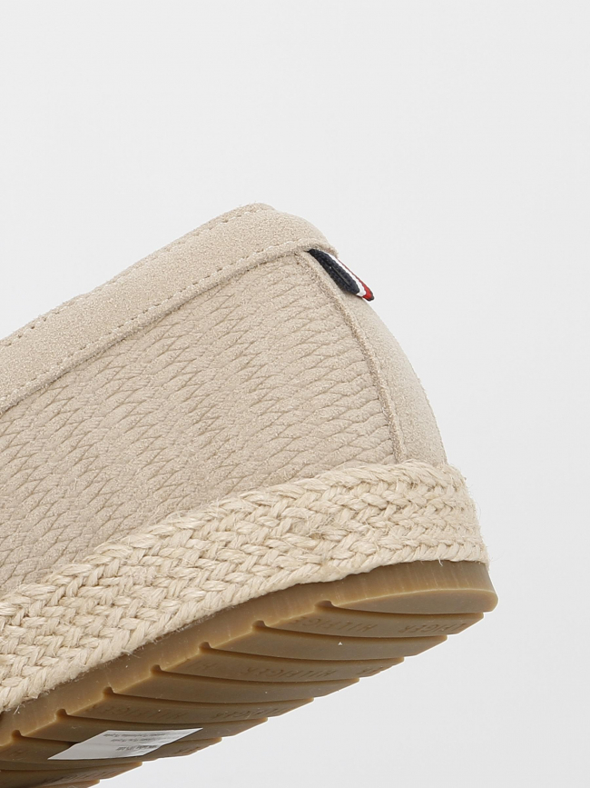 Espadrille en cuir suédé beige homme - Tommy Hilfiger