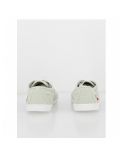 Baskets en toile basic 02 vert femme - Le Temps Des Cerises