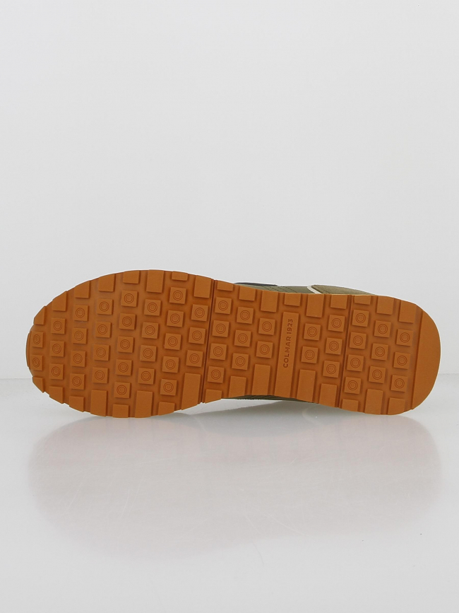 Baskets travis block kaki beige homme - Colmar