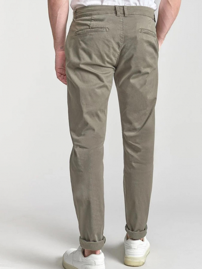 Pantalon chino cesar kaki homme - Le Temps Des Cerises