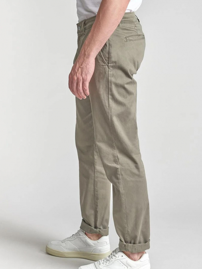 Pantalon chino cesar kaki homme - Le Temps Des Cerises