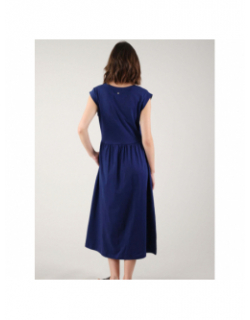 Robe mi-longue ayna bleu marine femme - Deeluxe