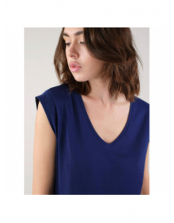 Robe mi-longue ayna bleu marine femme - Deeluxe