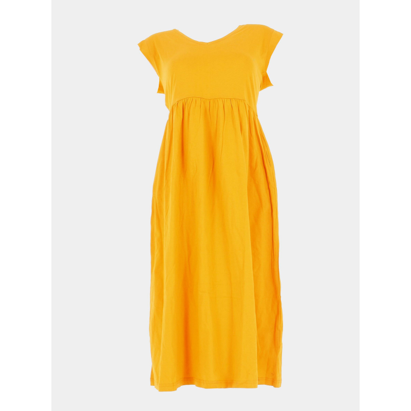 Robe mi-longue ayna jaune femme - Deeluxe