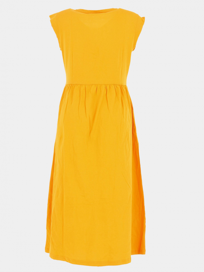 Robe mi-longue ayna jaune femme - Deeluxe