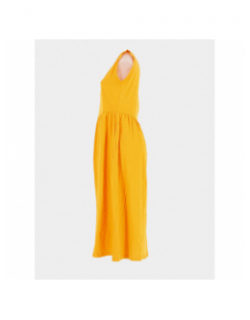 Robe mi-longue ayna jaune femme - Deeluxe