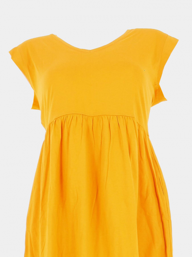 Robe mi-longue ayna jaune femme - Deeluxe