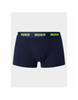 Pack 3 boxers trunks stretch bleu marine homme - Hugo