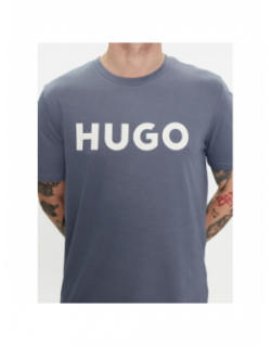 T-shirt dulivio logo bleu homme - Hugo