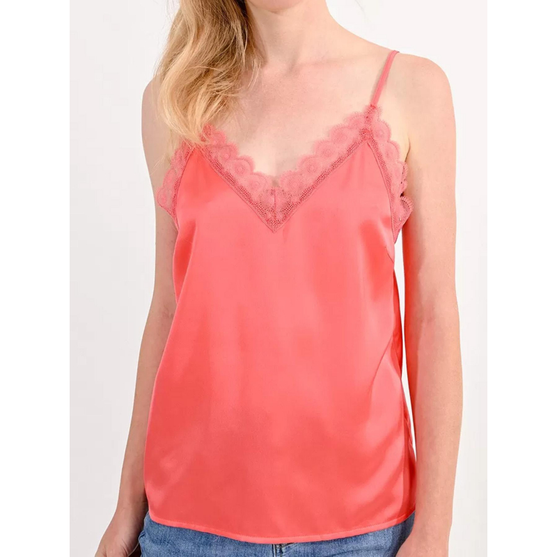 Caraco woven camisole corail femme - Molly Bracken