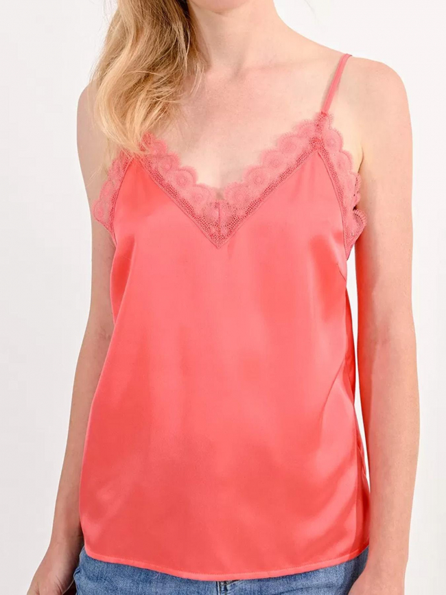 Caraco woven camisole corail femme - Molly Bracken