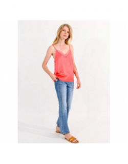 Caraco woven camisole corail femme - Molly Bracken