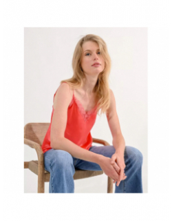 Caraco woven camisole corail femme - Molly Bracken