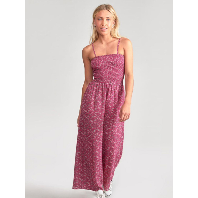 Combinaison kassiagi motif floral rose fille - Le Temps Des Cerises