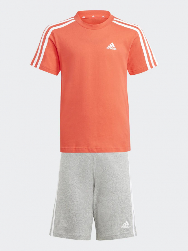 Ensemble lk 3 stripes co rouge et noir enfant - Adidas