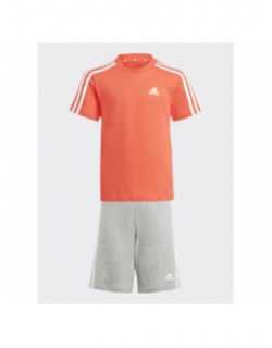 Ensemble lk 3 stripes co rouge et noir enfant - Adidas