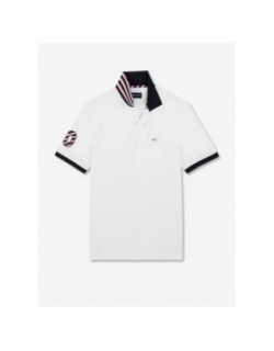 Polo manches courtes case pilote blanc homme - Eden Park