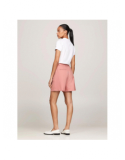 Short à pince md core pleated rose femme - Tommy Hilfiger