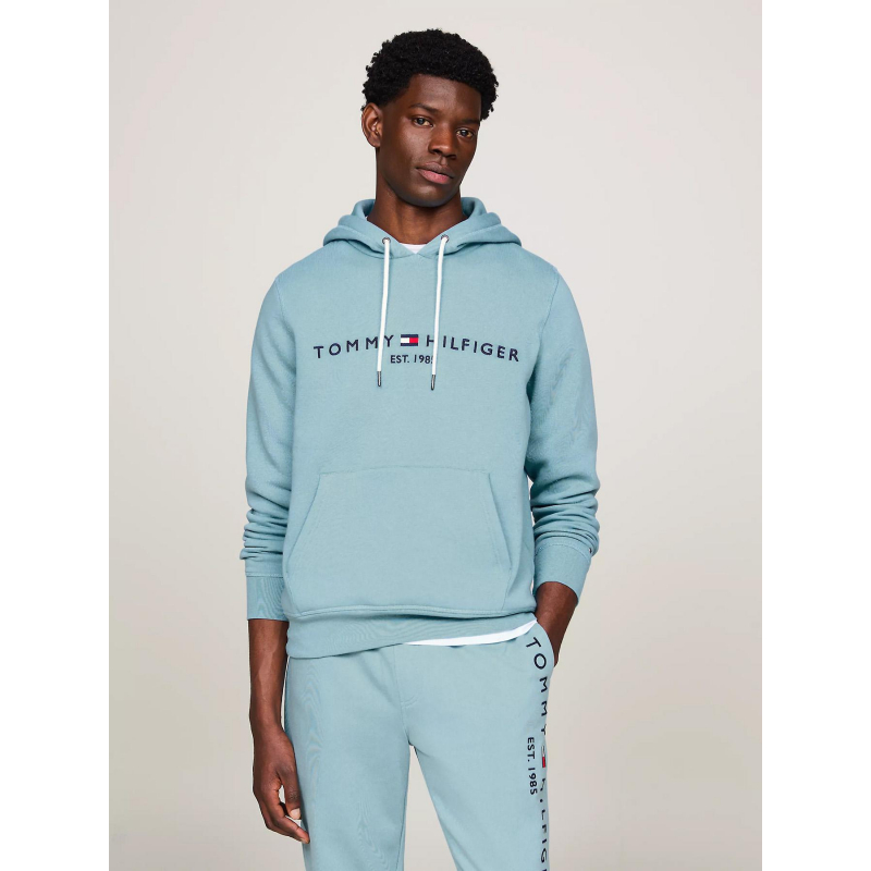 Sweat à capuche logo classique bleu homme - Tommy Hilfiger