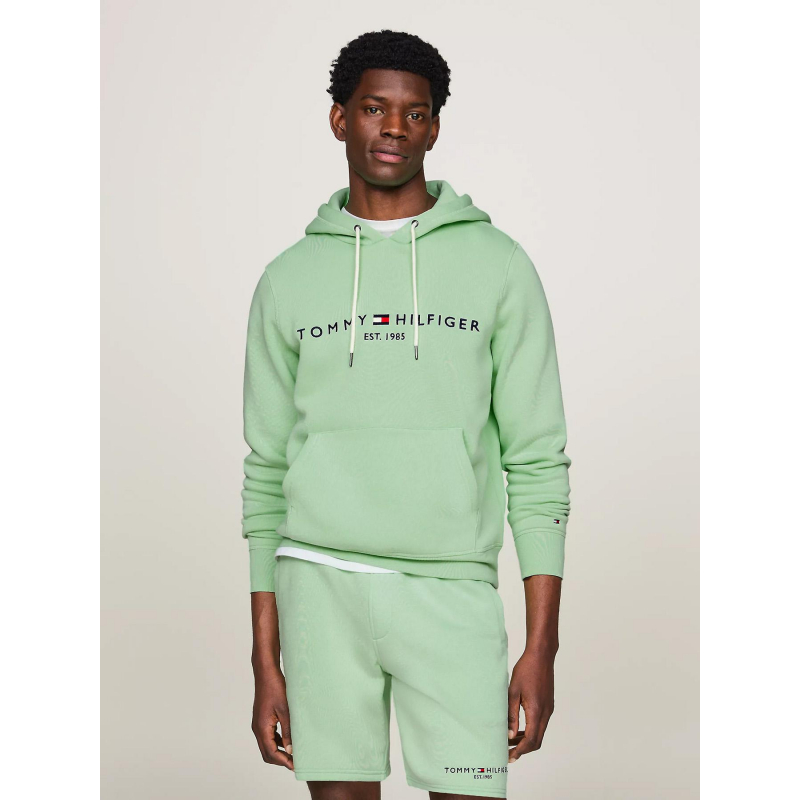 Sweat à capuche logo hoody vert homme - Tommy Hilfiger