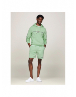 Sweat à capuche logo hoody vert homme - Tommy Hilfiger