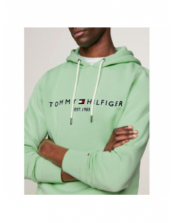 Sweat à capuche logo hoody vert homme - Tommy Hilfiger