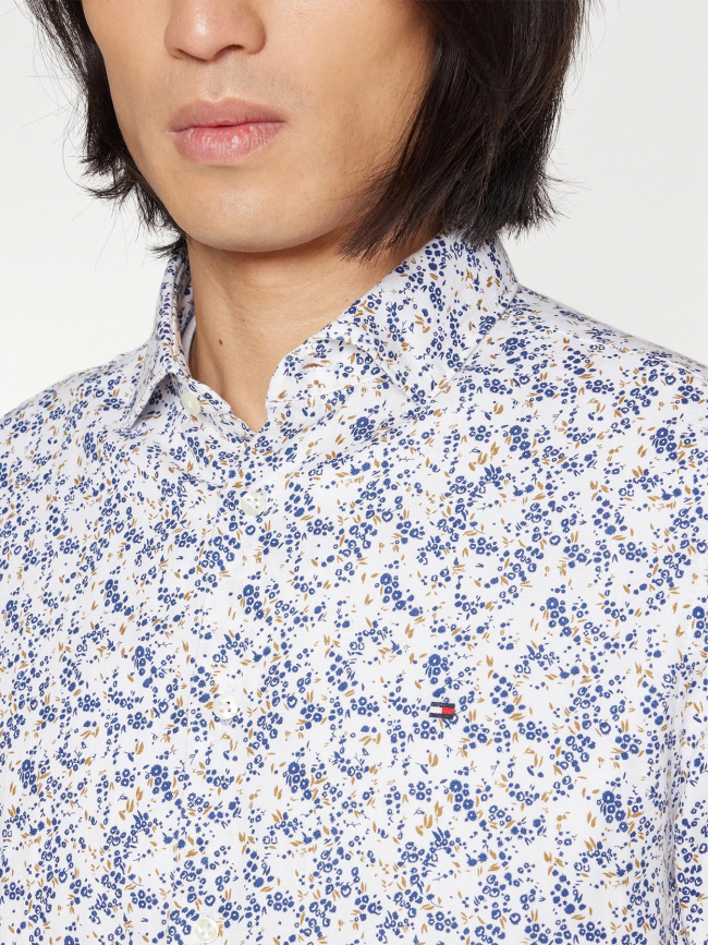 Chemise ditsy motif floral blanc bleu homme - Tommy Hilfiger