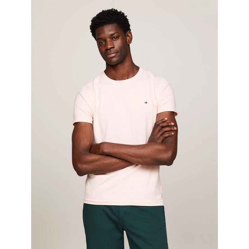 T-shirt stretch slim fit rose homme - Tommy Hilfiger