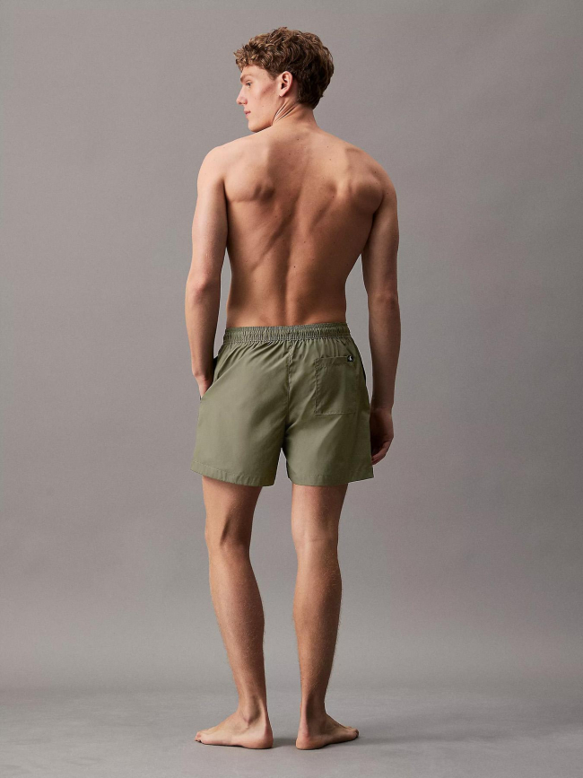 Short de bain medium drawstring kaki homme - Calvin Klein