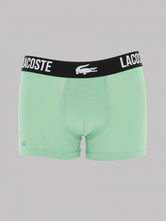 Pack de 3 boxers court vert blanc bleu homme - Lacoste