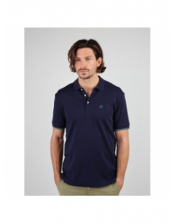 Polo graphique mécanique bleu marine homme - Oxbow