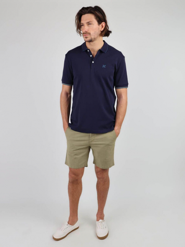 Polo graphique mécanique bleu marine homme - Oxbow