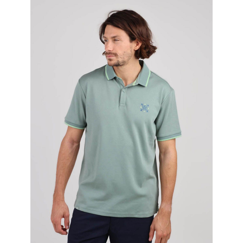 Polo manches courtes graphique nauri vert homme - Oxbow