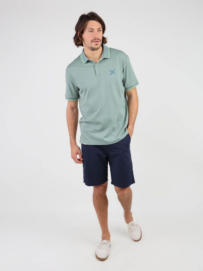 Polo manches courtes graphique nauri vert homme - Oxbow