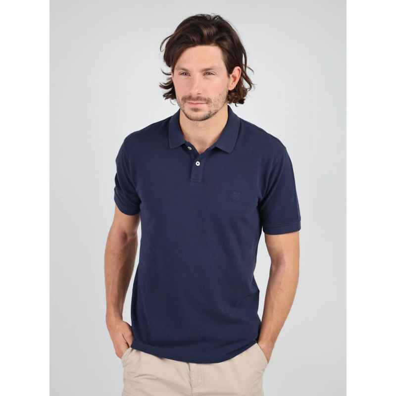 Polo manches courtes piques surteint bleu marine homme - Oxbow